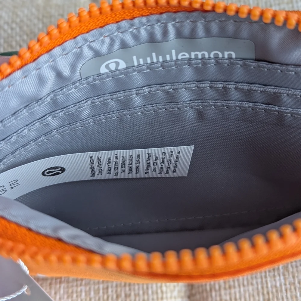 Lululemon Clippable Card Pouch In a Vibrant Orange color. NWT.  Free Ship. - Picture 3 of 4